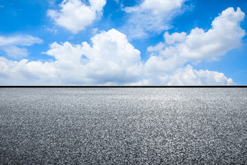 Empty and clean asphalt road and sky landscape in summer, Asia