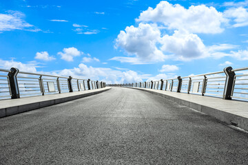 Empty and clean asphalt road and sky landscape in summer, Asia