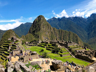 Fototapeta na wymiar [Peru] Scenery of Machu Picchu and Huayna Picchu Mountain