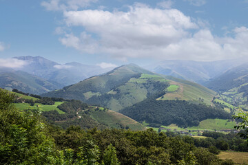 Obraz premium Valle del Pas or valleys pasiegos located in Cantabria, Spain