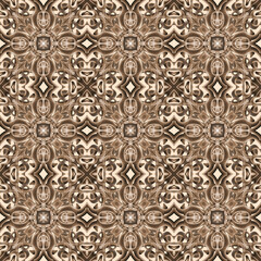 Fototapeta na wymiar Seamless abstract geometric floral monochrome surface pattern