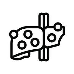 cirrhosis line icon illustration vector graphic