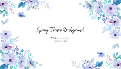 Soft purple green floral background with watercolor