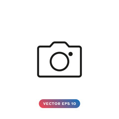 Camera icon on white background