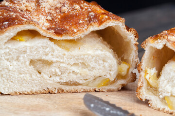 delicious pastries with lemon and lemon jam filling