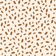 abstract seamless vector patterns. Brown spots, dots, irregular geometric patterns.
