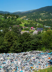 pollution of the territory in an ecologically clean place with garbage