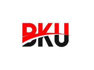 BKU Letter Initial Logo Design Vector Illustration
