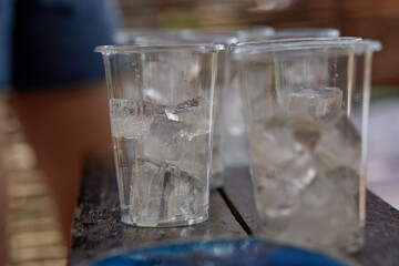 Young woman at a bachelorette party makes a mojito cocktail for the company. Preparation instructions. Step 1