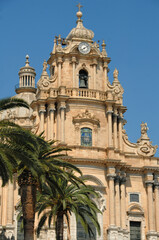Fototapeta premium The famous collegiate Cathedral of San Giorgio is the main Catholic place of worship of Ragusa, one of the most important monuments of the city of Ragusa.