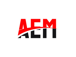 AEM Letter Initial Logo Design Vector Illustration