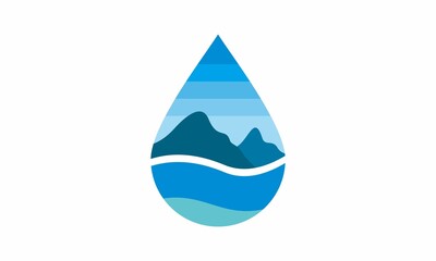 fresh mountain water drop vector