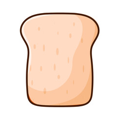 White bread illustration simple vector. sliced bakery brown isolated vector food