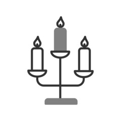 Candles Two Color Solid Vector Icon Design