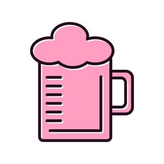 Beermug Color Filled Vector Icon Design