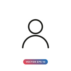Person icon on white background