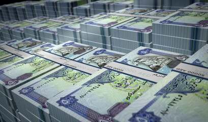 Arab Emirates Dirhams money banknotes pack illustration
