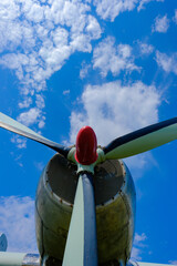Starboard propeller of the CP-107 Argus 739 Military Canadian Air Force Aircraft