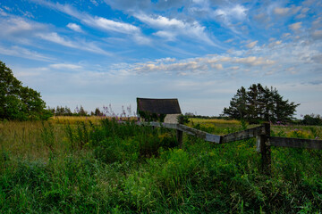 Dusk on a farm on prince edward island