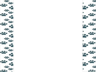 Fototapeta premium 動物の足跡縦配置冬