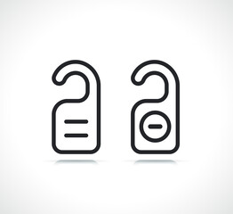 hotel door hanger line icon