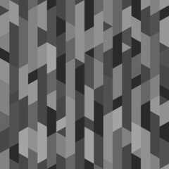 Seamless polygonal pattern. Abstract geometric texture. Tiled background. Print for polygraphy, posters and textiles. Black and white illustration