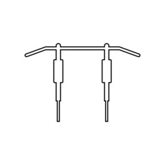 Pull up bar icon. Vector illustration on white blank background.