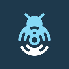 Bug Insect Modern Tech Logo Design