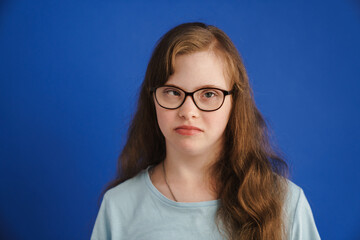 Obraz premium Young happy woman with down syndrome