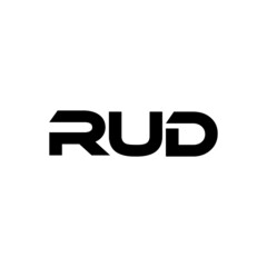 RUD letter logo design with white background in illustrator, vector logo modern alphabet font overlap style. calligraphy designs for logo, Poster, Invitation, etc.