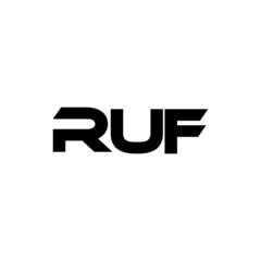 RUF letter logo design with white background in illustrator, vector logo modern alphabet font overlap style. calligraphy designs for logo, Poster, Invitation, etc.