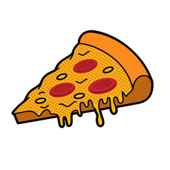 vector illustration of a piece of pizza