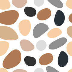 Abstract spots seamless pattern in scandinavian style