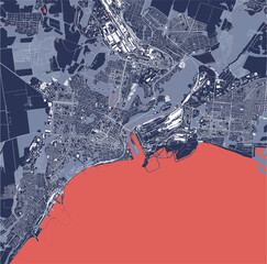 map of the city of Mariupol, Ukraine