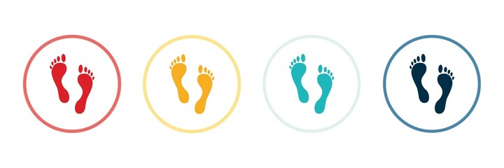 Footsteps icon template color editable. Shoes Footsteps symbol vector sign isolated on white background. Simple logo vector illustration for graphic and web design. Vector
