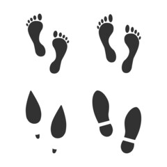 Footsteps icon template color editable. Shoes Footsteps symbol vector sign isolated on white background. Simple logo vector illustration for graphic and web design. Vector