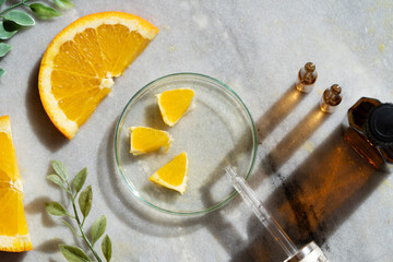 Citrus fruit vitamin c serum oil beauty care
