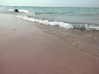 walking on the beach