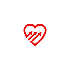 Heart with check icon design Stock vector illustration on white background