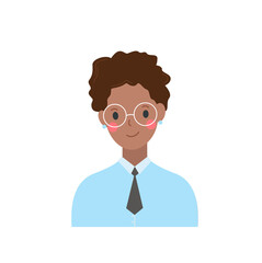 Boy vector illustration. Avatar for social network.  Joyful smiling boy illustration. Boy illustration isolated on white background.