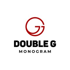 Clean logo about double G in circle.
EPS 10, Vector.