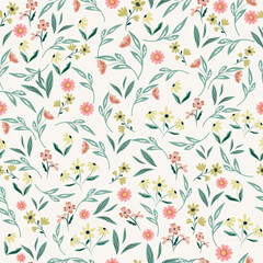 Cute ditsy floral pattern with small flowers Free Vector © Maratussolehah
