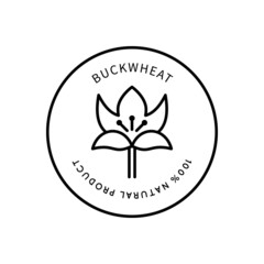 Line Icon Buckwheat In A Simple Style. Natural product. Vector sign in a simple style isolated on a white background.