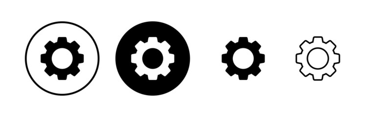 Setting Icons set. Setting vector icon. Cog Settings Icon Symbol. Gear