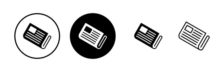 Newspaper icons set. news paper icon vector