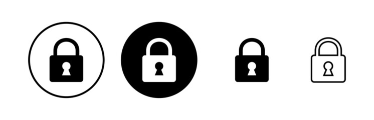 Lock icons set. Encryption icon. Security symbol. Secure. Private