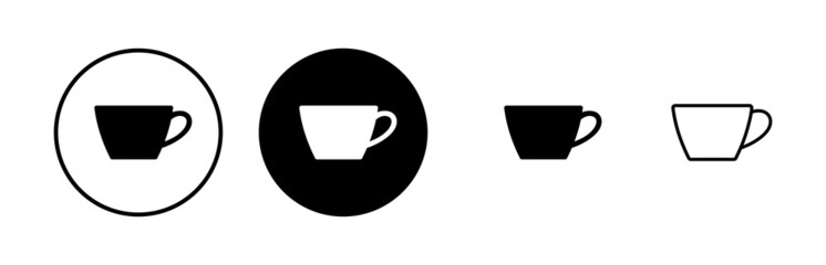 Coffee cup vector icons set. Coffee cup icon. Coffee vector icon. Tea
