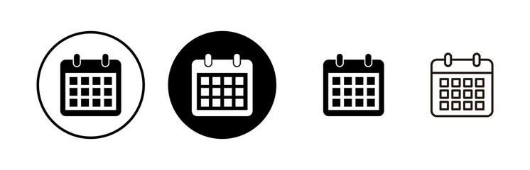 Calendar icons set. Calender symbol. Calendar vector icon. Deadline. Date. Time