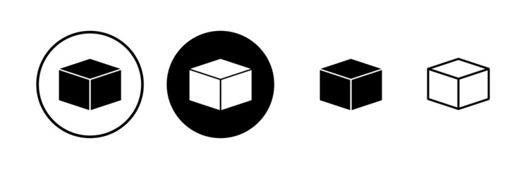 Open box icons set. Cardboard box, packaging open. Box icon vector