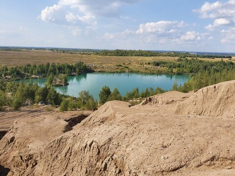 beautiful panoramic view of the quarries 	